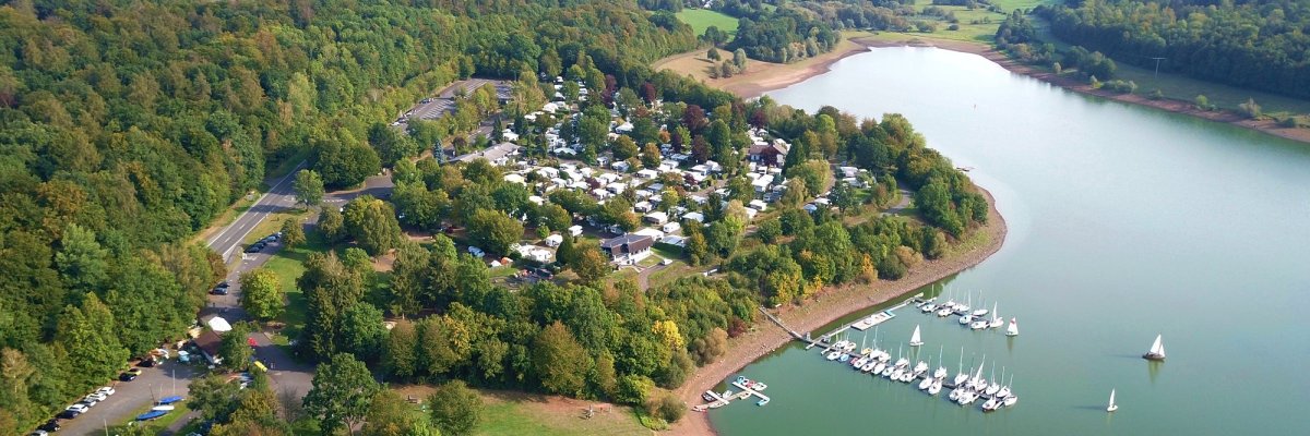 Luftbildaufnahme vom Campingplatz