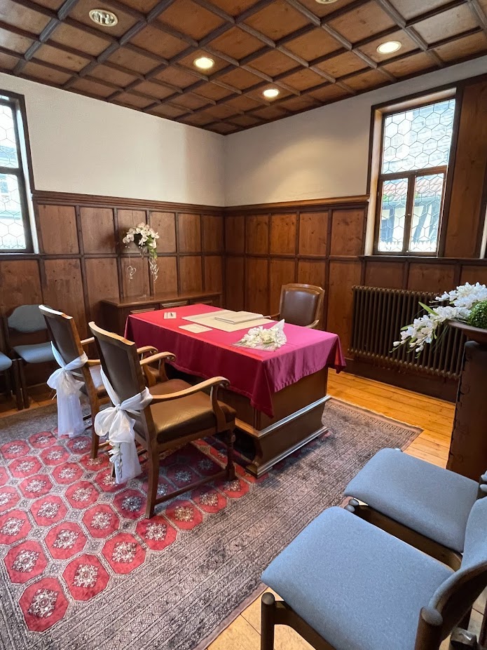 Bild vom kleinen Trauzimmer im Historischen Rathaus Schotten