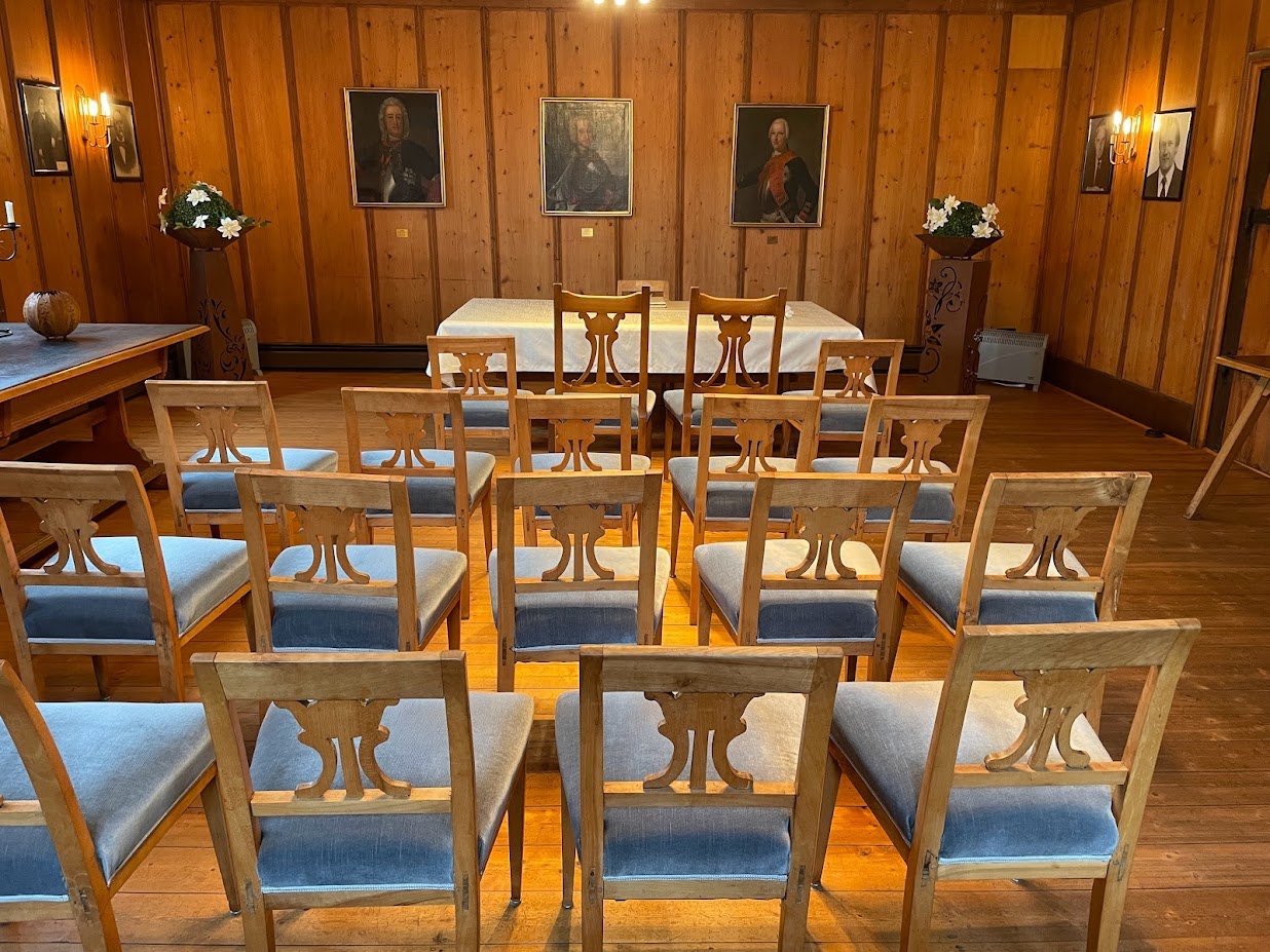 Bild vom großen Trauzimmer im Historischen Rathaus Schotten