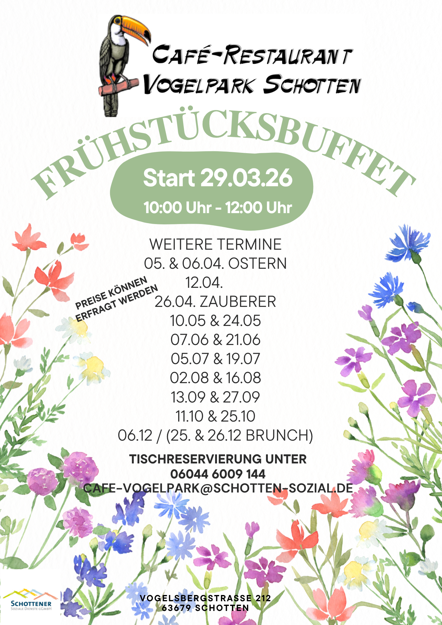 Bunt Grün Aquarell Floral Blumen Fest Flyer - 1 Bunt Grün Aquarell Floral Blumen Fest Flyer - 1