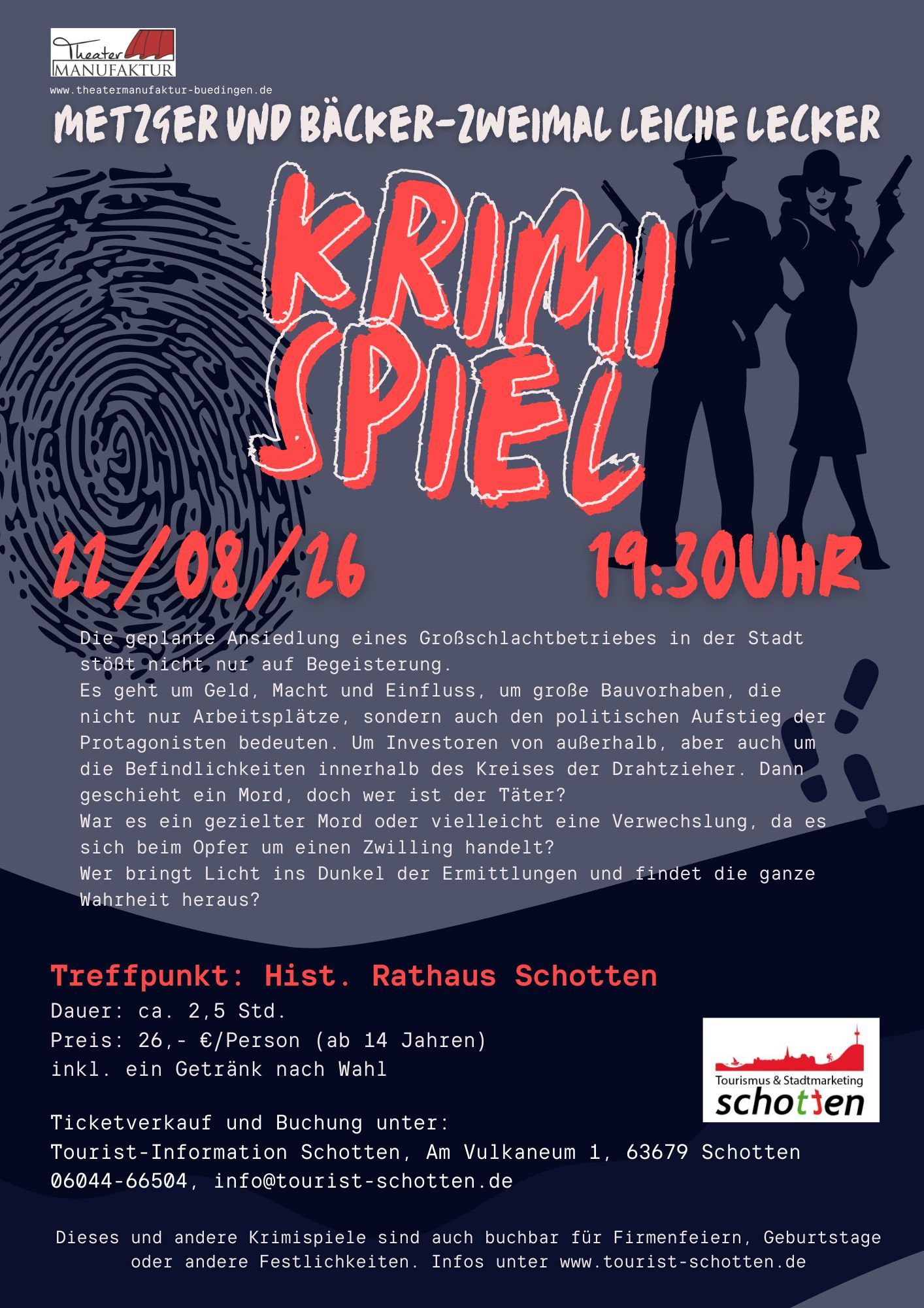 Blau Rot Verspielt Illustrativ Spieleabend Krimi Abend Virtuelle Einladung (A3) - 3