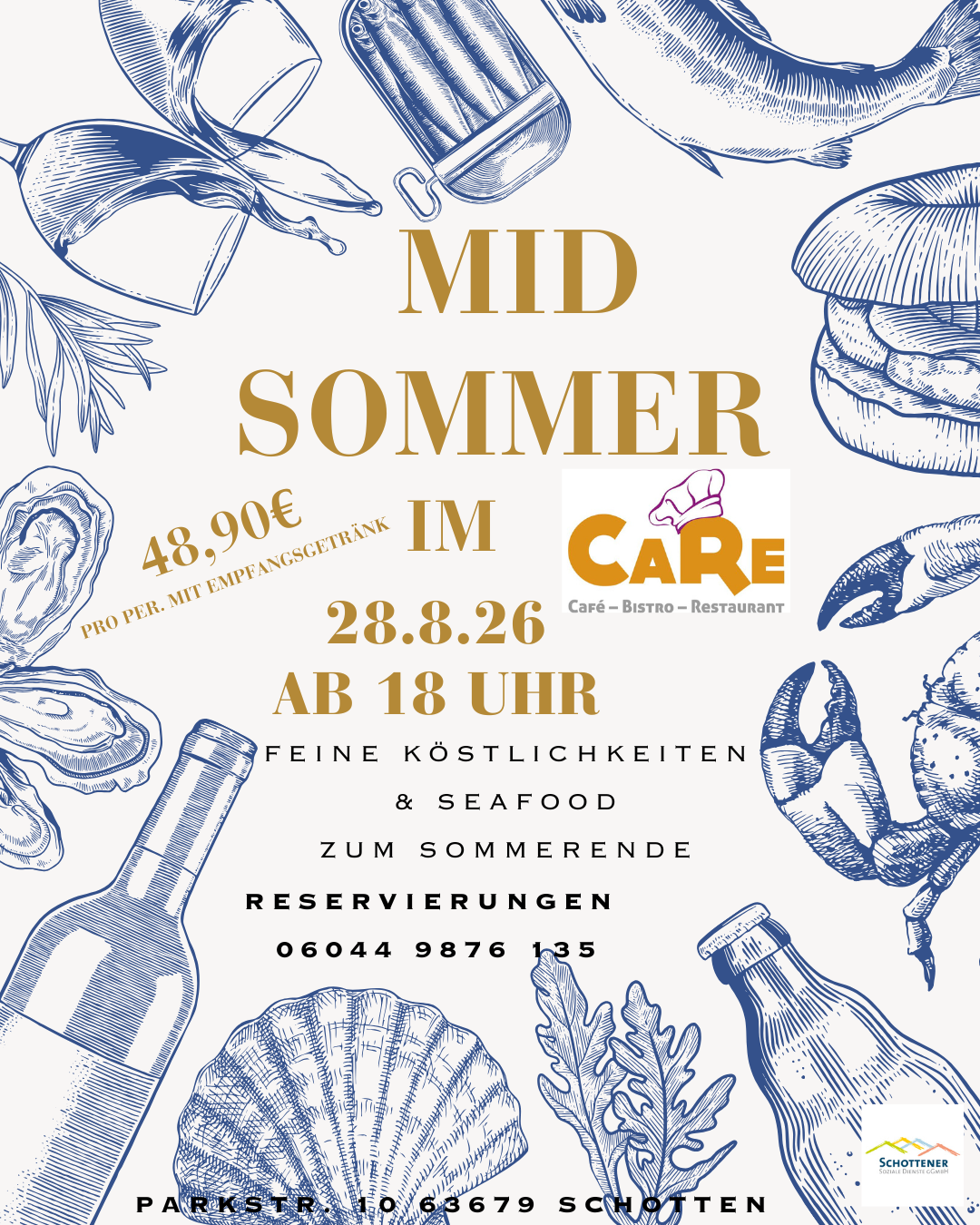 Blau Gold Maritim Illustriert Fisch Hafen Seafood Festival Instagram Post - 1 Blau Gold Maritim Illustriert Fisch Hafen Seafood Festival Instagram Post - 1
