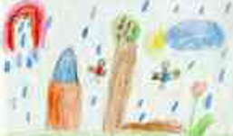 bunte Kinder Zeichnung