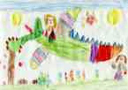 bunte Kinder Zeichnung