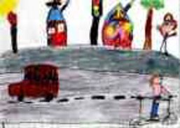 bunte Kinder Zeichnung