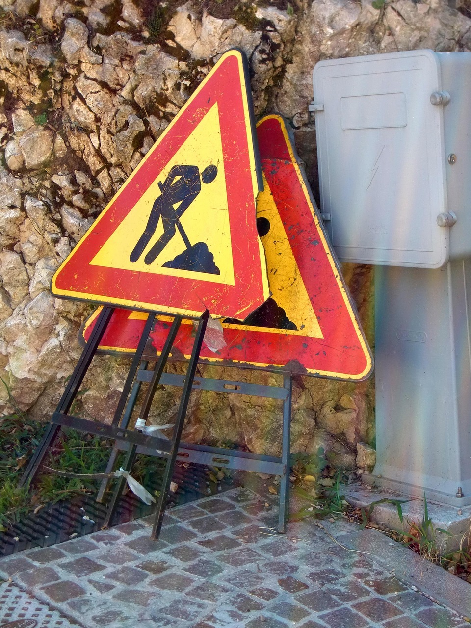 Bild von Baustellenschild