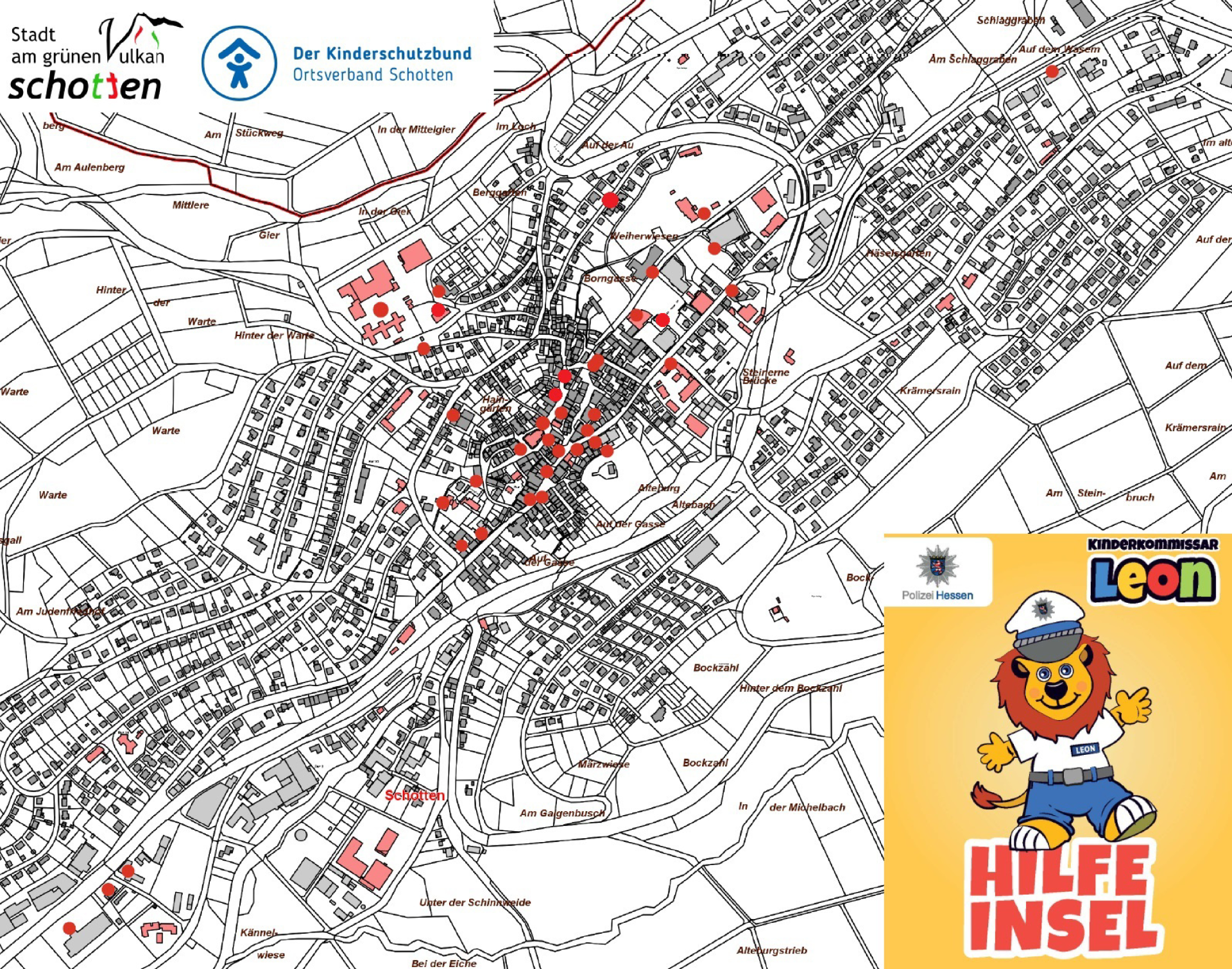 Plakat Hilfe-Insel