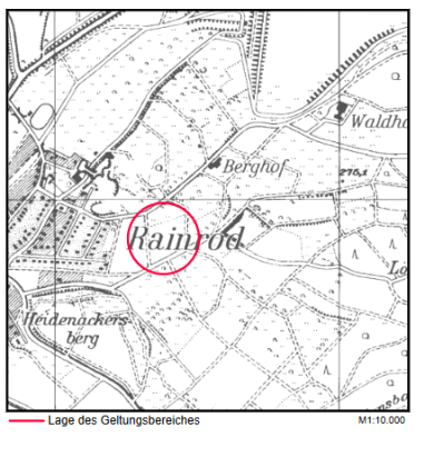 Gelungsbereich neues Baugebiet Rainrod "Zum Eisenacker"